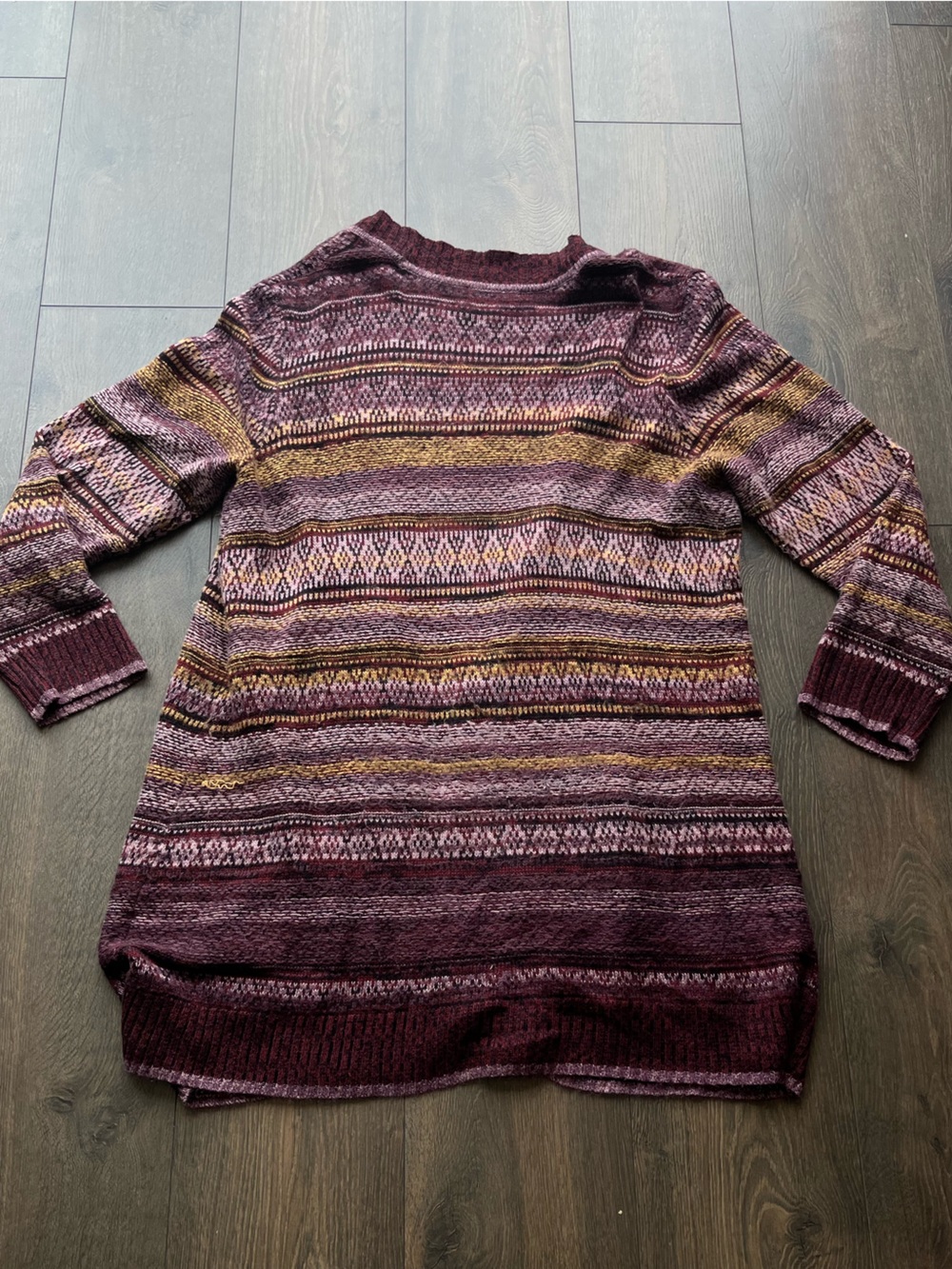 Christopher & Banks Boho Patterned Open-Front Cardigan - Picture 3 of 10